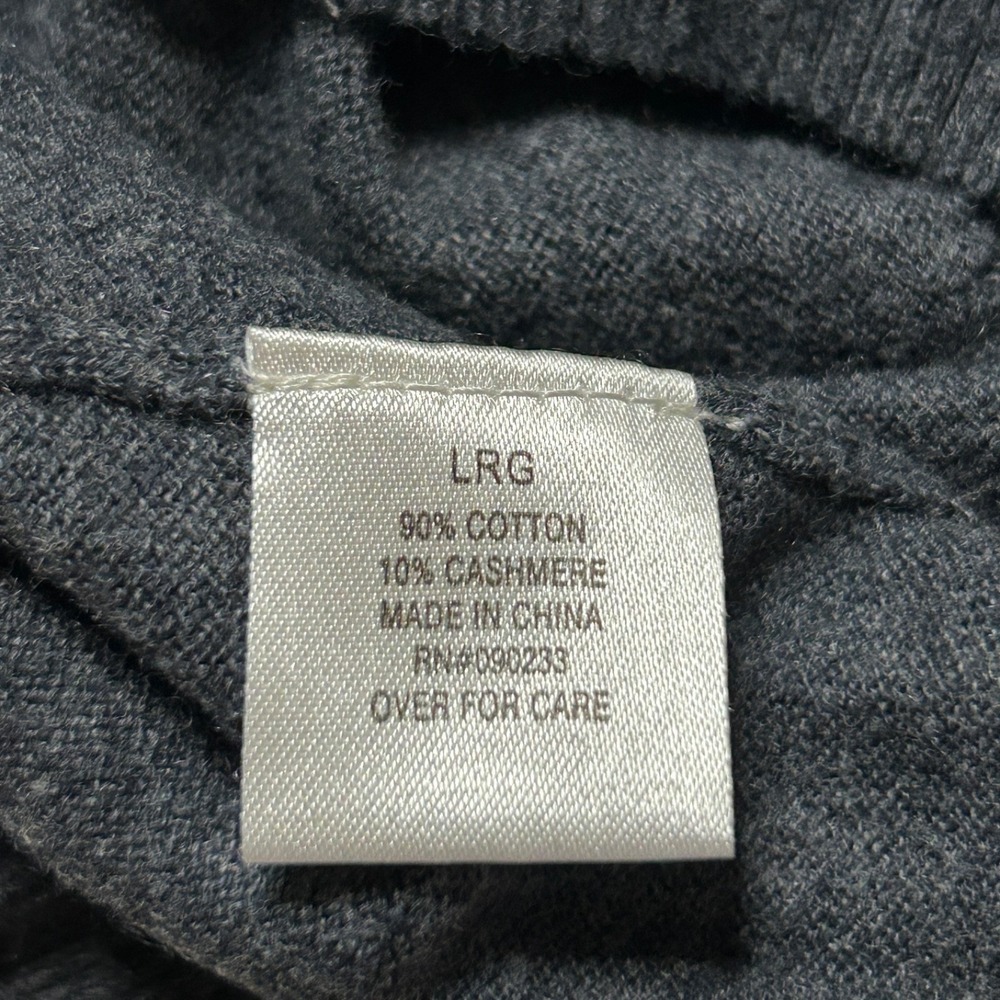 Nollie Sweater V Neck Women's L Gray Cotton Cashmere Fitted Y2K Skater Girl - Picture 6 of 9